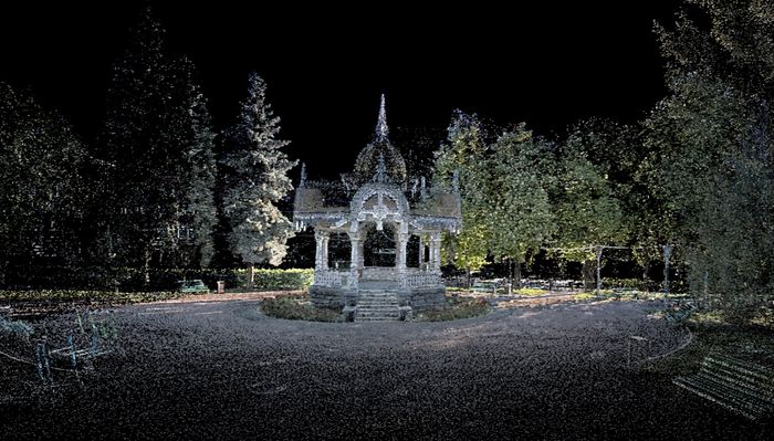 Carved wooden gazebo, Sumy — 3D Gaussian Splatting capture preview